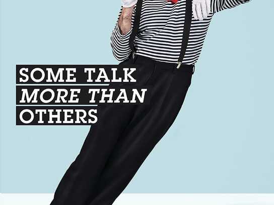 Talk, Text, Data, Pirate, Mime, Woodsman