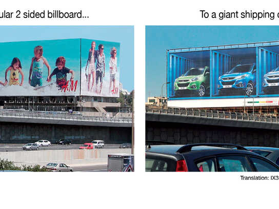 3D Shipping Container Billboard