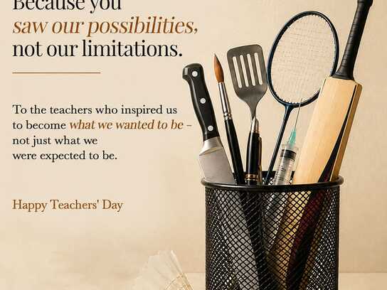 Teachers don't just educate us. They bring out the best in us.