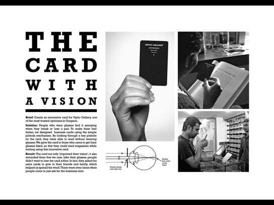 The card with a vision