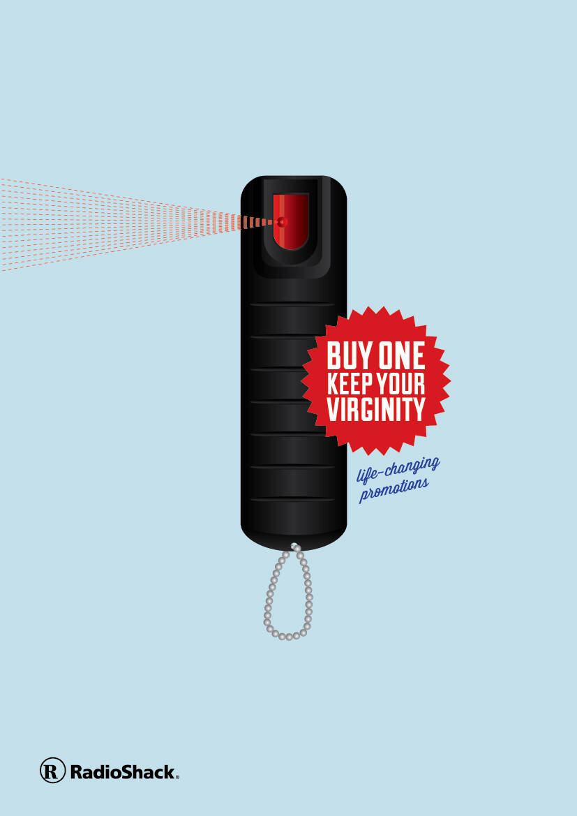 RadioShack Taser Gun, Pepper Spray • Ads of the World™ Part of The