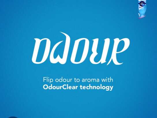 Odour to Aroma, an Ambigram.