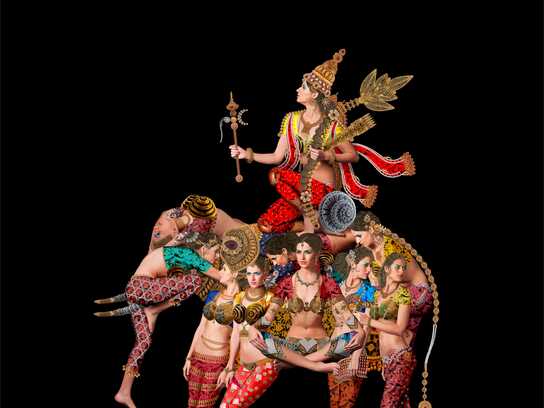 Elephant, Horse, Parrot