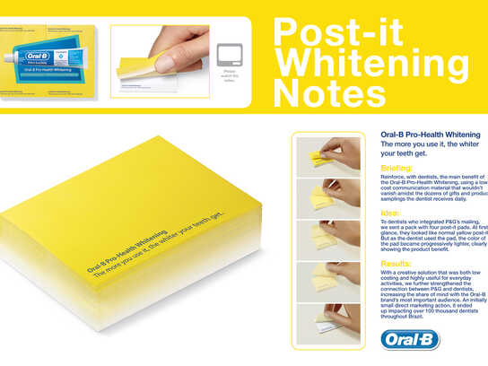 Whitening Post-It Notes