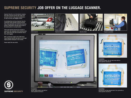Job offer in luggage scanner