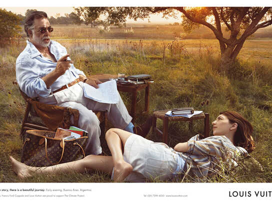 Louis Vuitton advertising campaign poster.