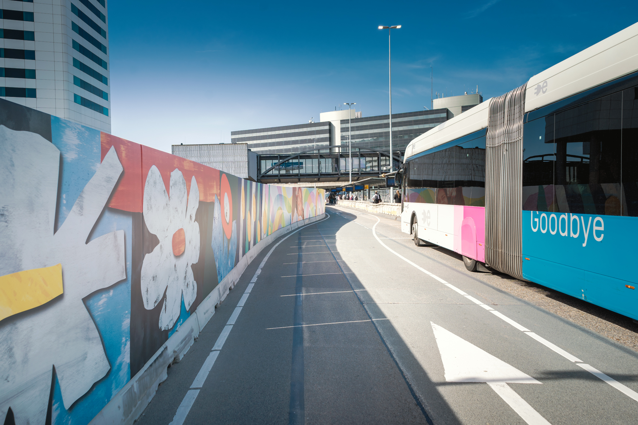 690 metres of street art take over Amsterdam’s Schiphol Airport Image
