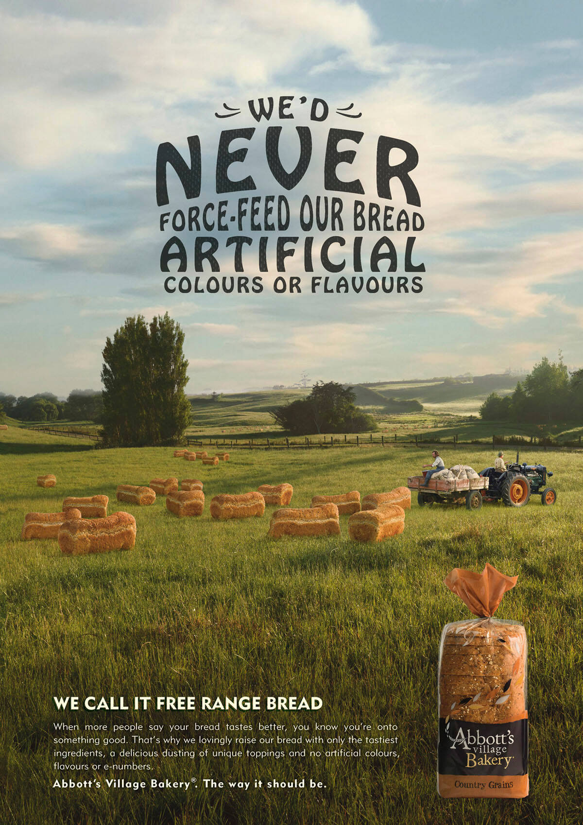 Abbott's Village Bakery Free Range Bread Farm • Ads of the World