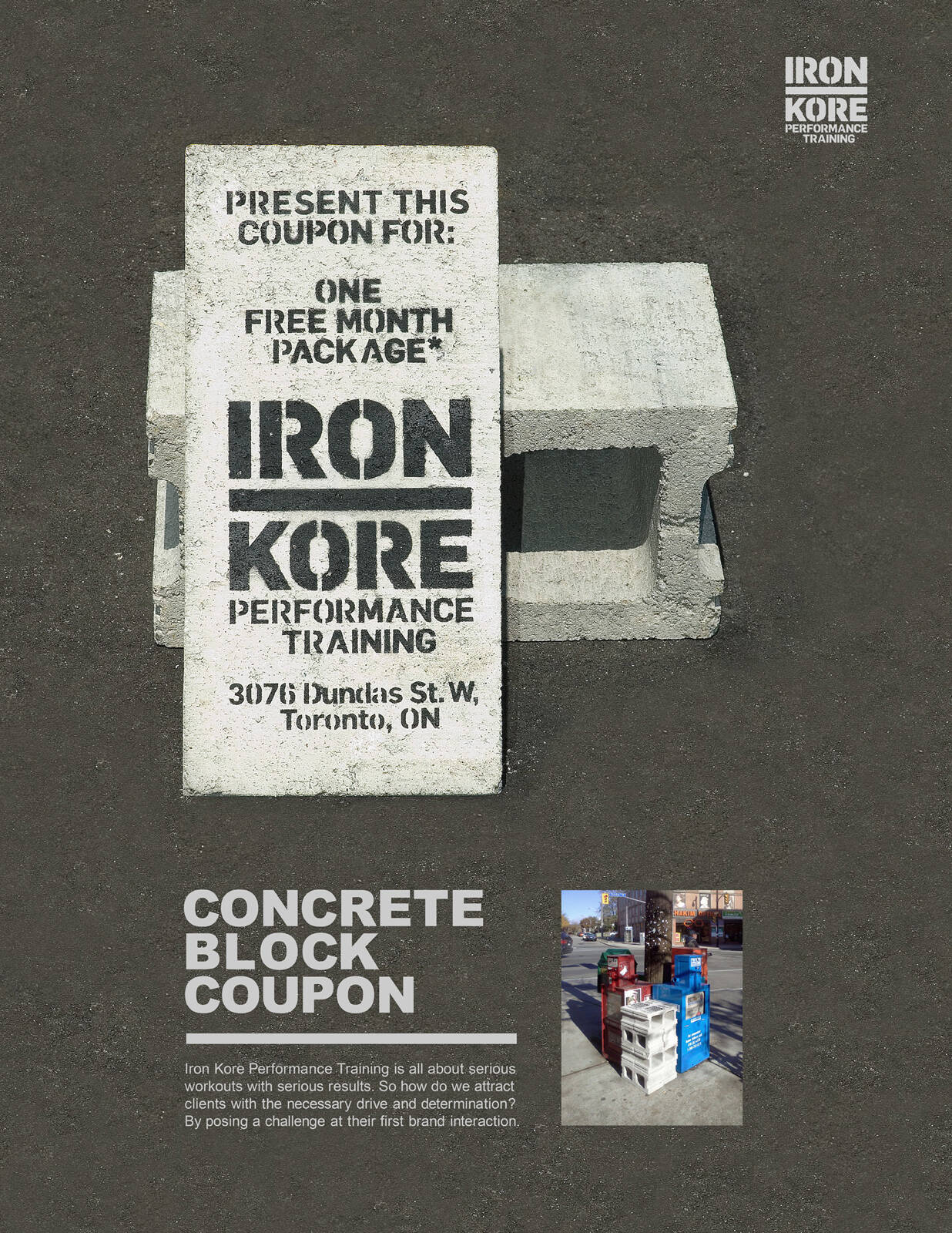 Iron Kore Concrete Block Coupon • Ads of the World™ Part of The Clio