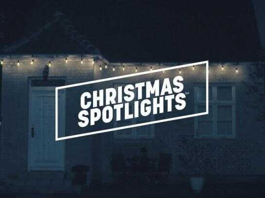 Christmas spotlights