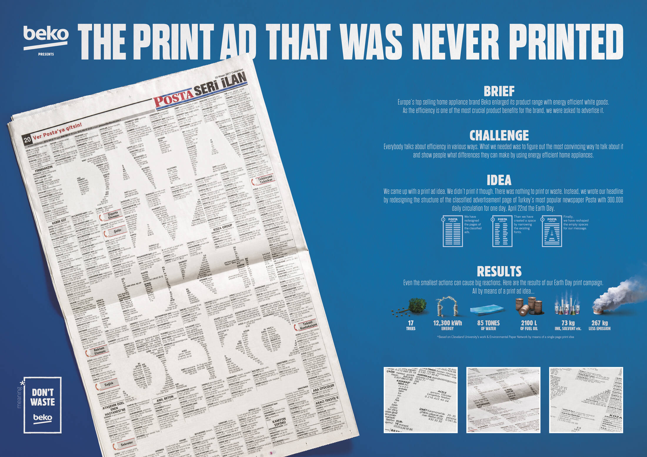 Beko: Energy Efficiency, Never Printed Print Ad, The Aquaboard • Ads of the  World™