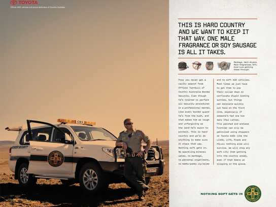 Toyota 4WD Range, Country Australia Border Security - Nothing Soft Gets In