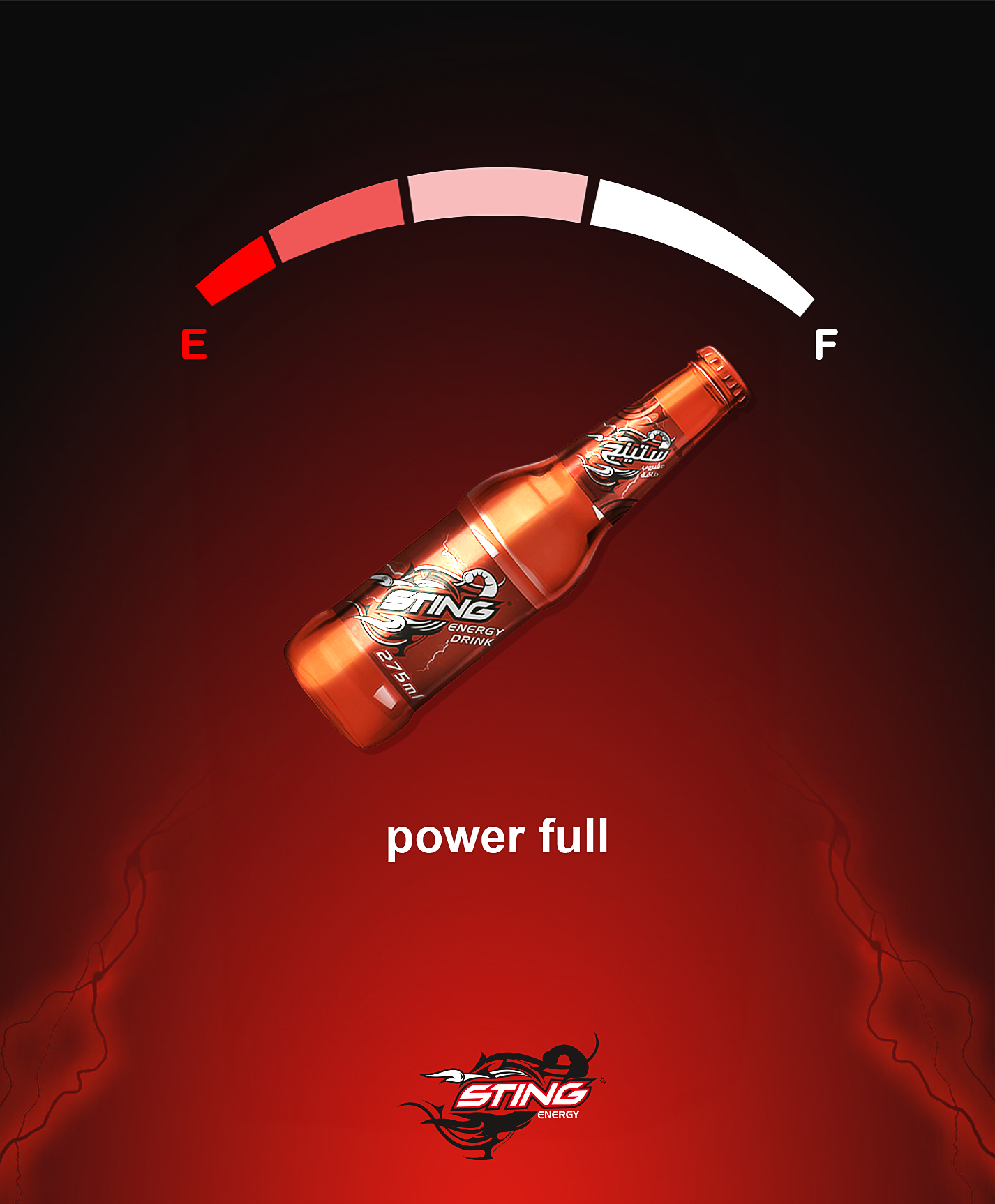 V Energy Drink Sting packed with energy • Ads of the World™ Part of