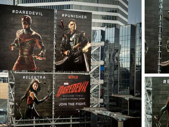 Daredevil Fighting Billboards