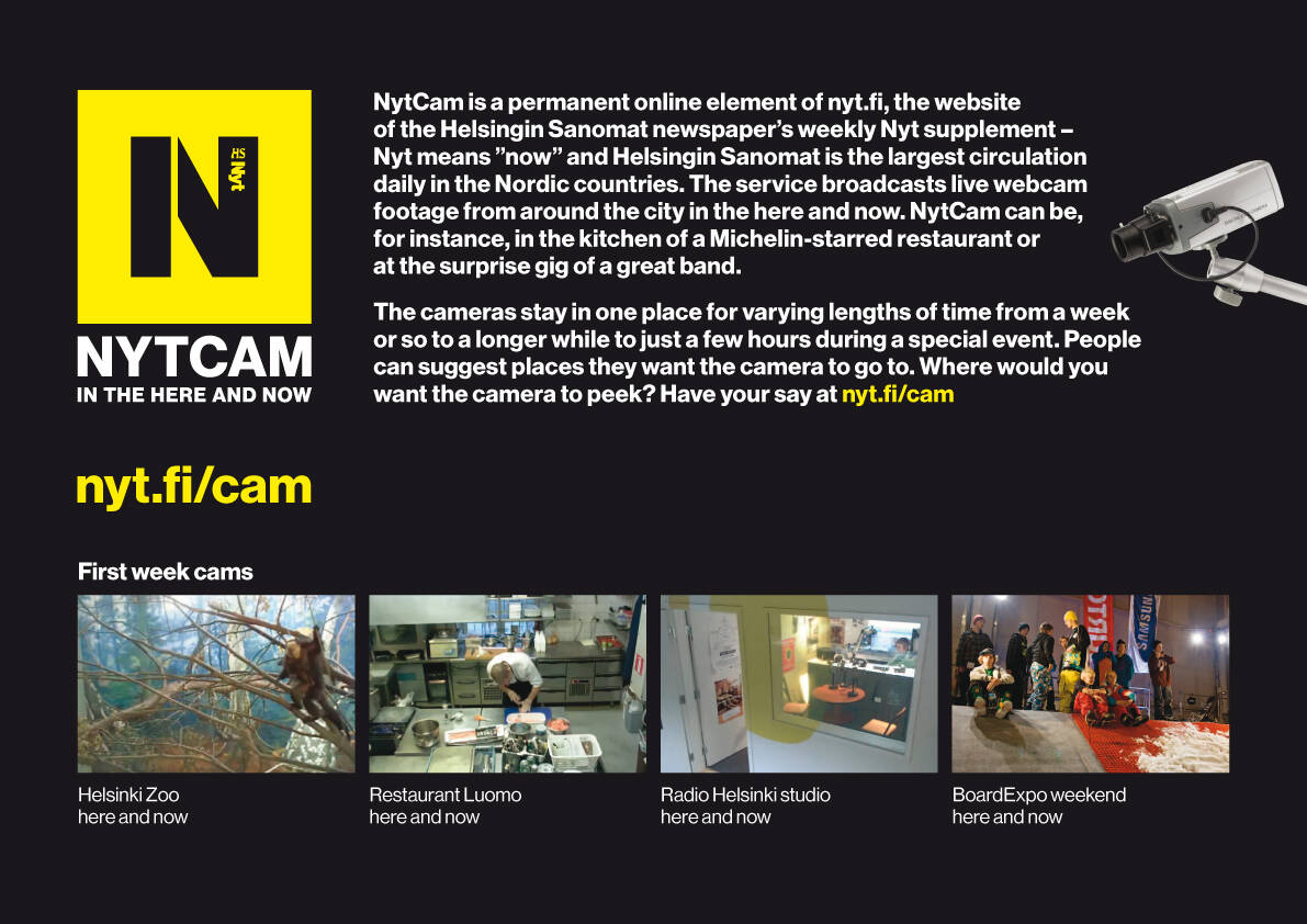 Helsingin Sanomat: NytCam • Ads of the World™ | Part of The Clio Network