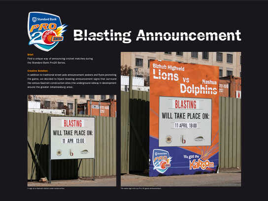 Blasting Announcement