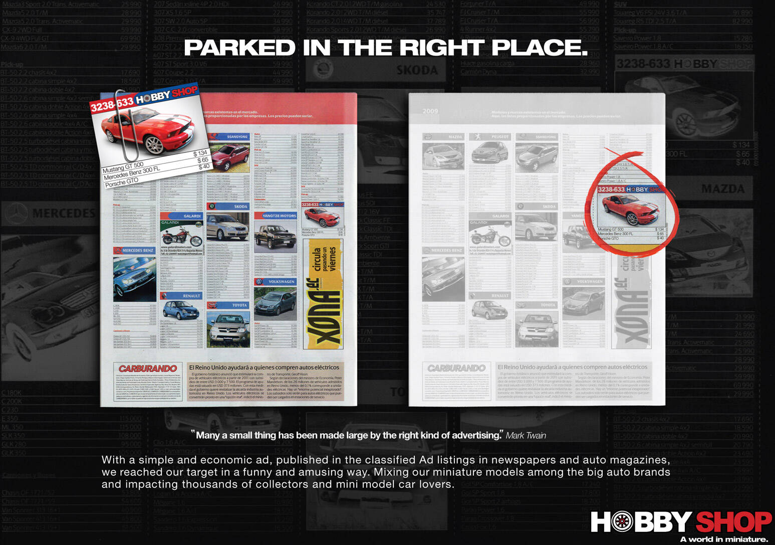 Hobby Shop: Parked in the right place • Ads of the World™ | Part of The  Clio Network