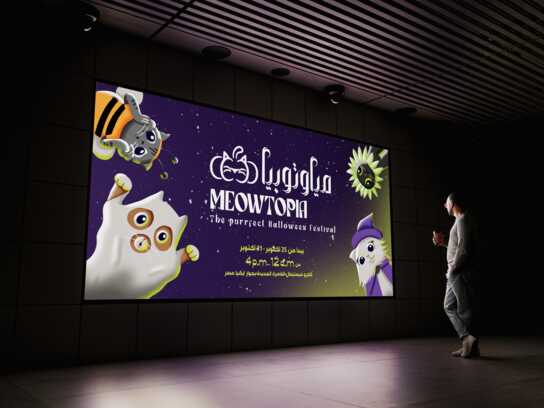 Meowtopia Halloween Festival Campaign - Two Visual Directions