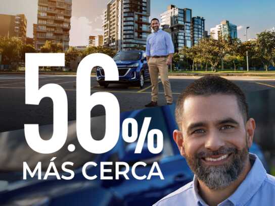5.6% más cerca