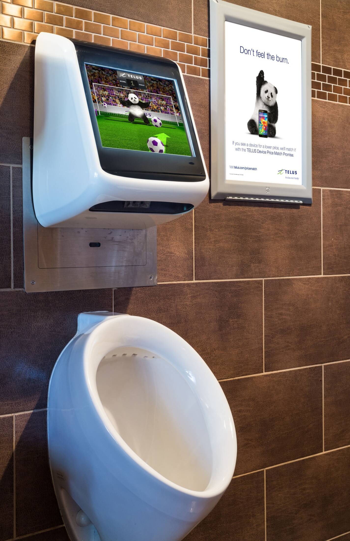TELUS Urinal game • Ads of the World™ Part of The Clio Network