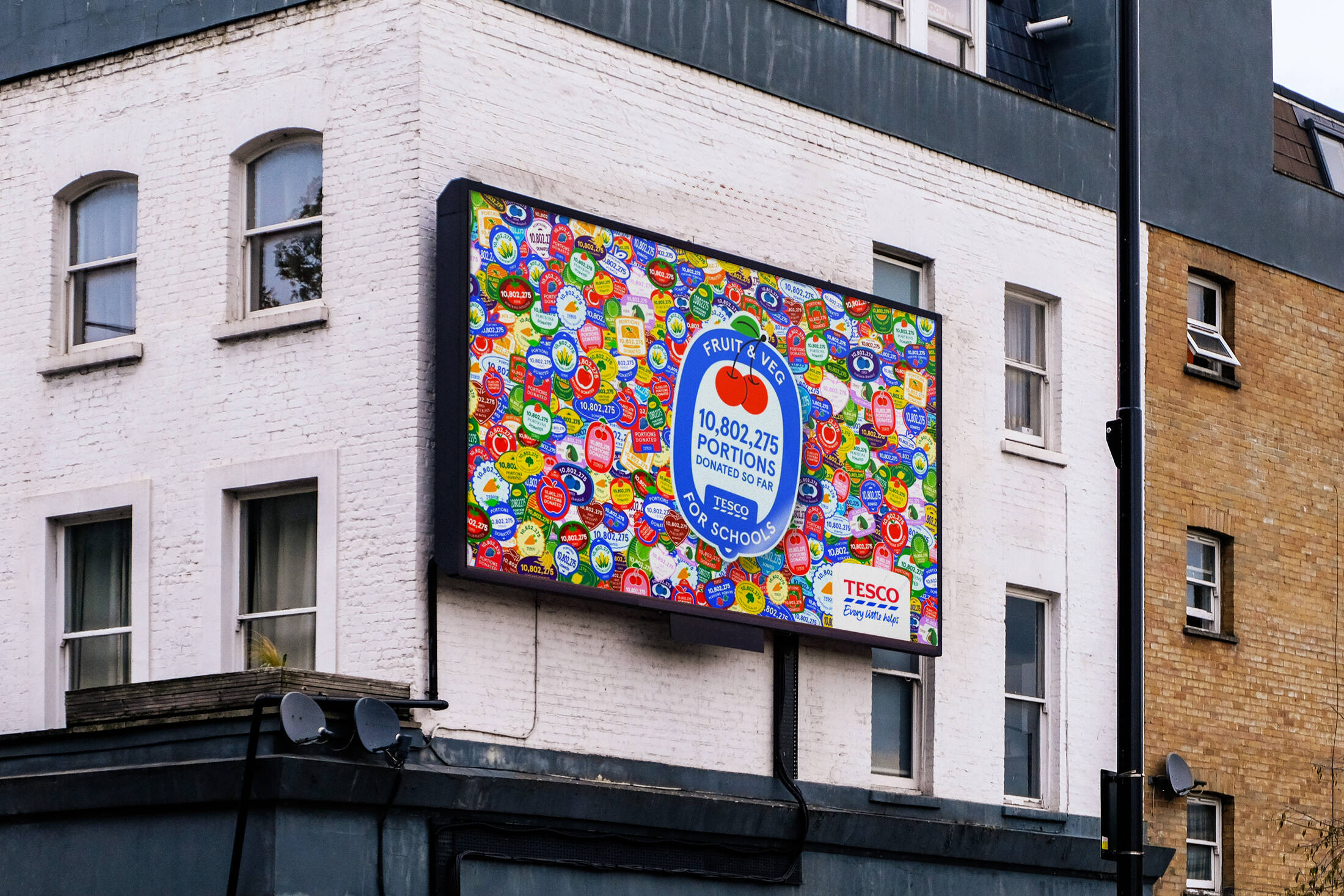 Tesco Stickers Campaign Metro Cover Wrap