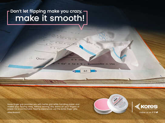 Kores fingergrip ad campaign