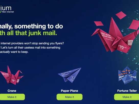 TURN ISP JUNK MAIL INTO PAPER AIRPLANES  