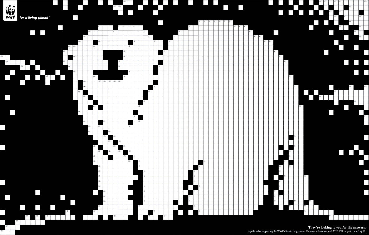 WWF: Crossword Panda Crossword Polar bear Crossword Whale • Ads of