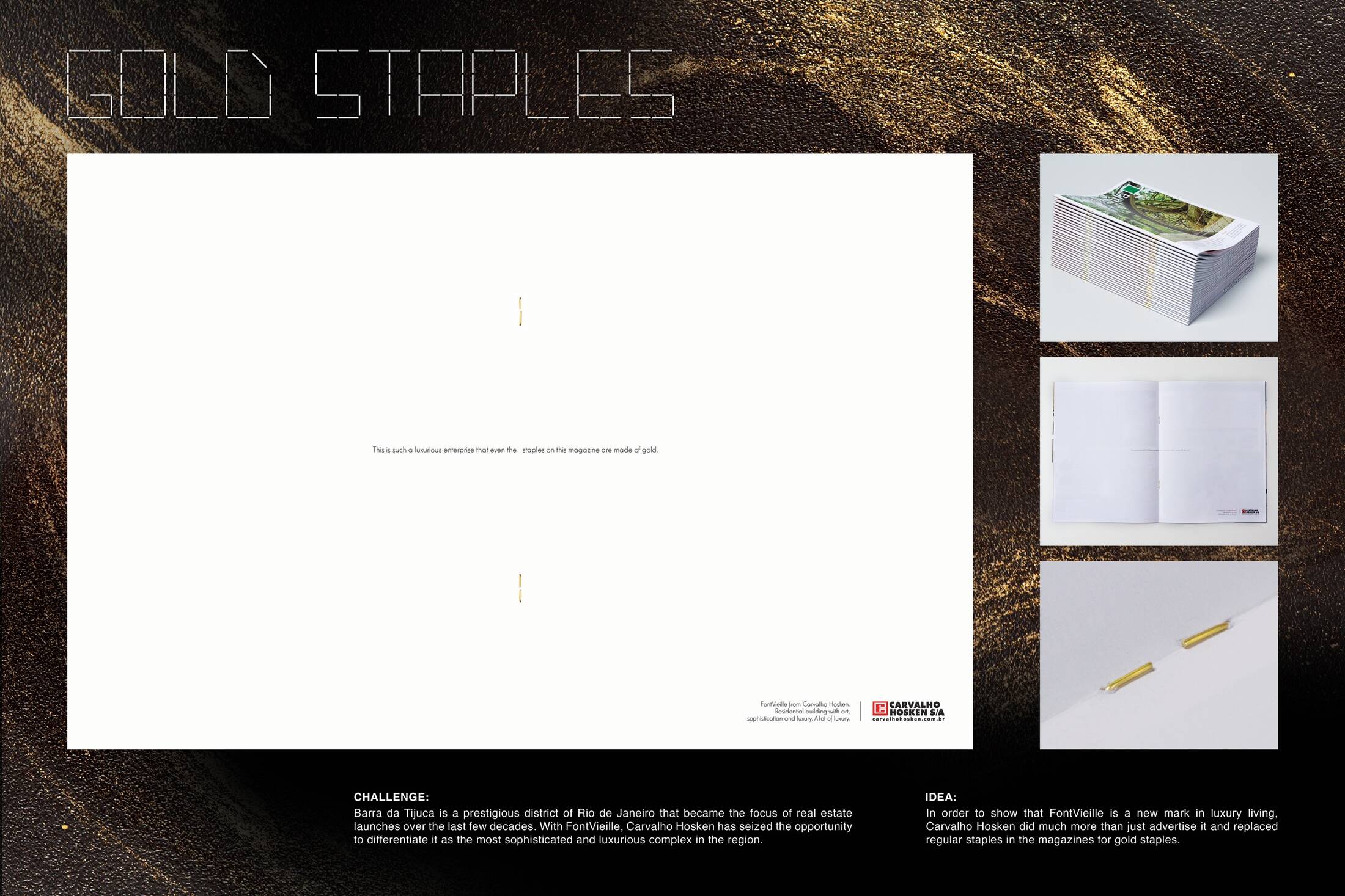 Carvalho Hosken: Gold staples • Ads of the World™