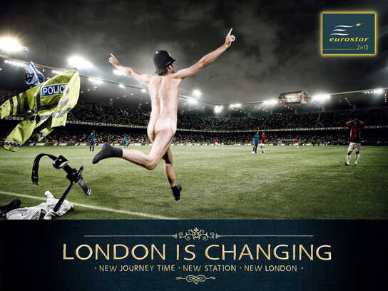 Policeman streaker