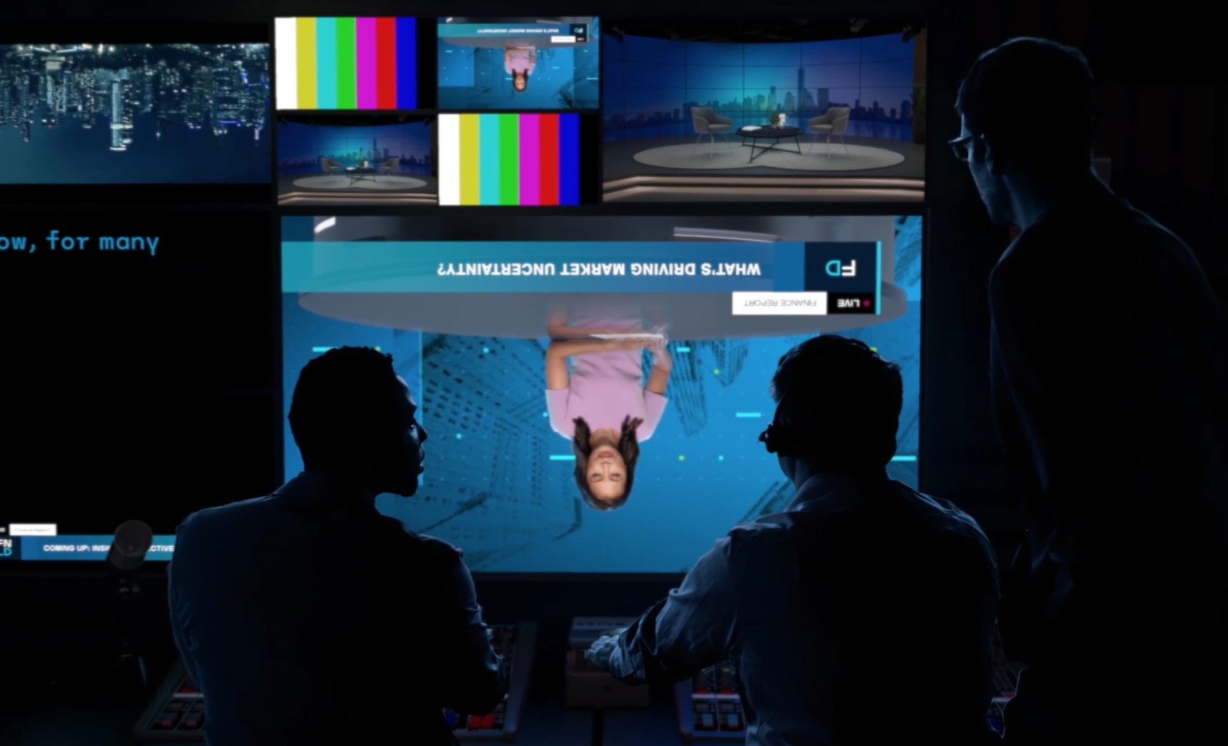 Flips Bloomberg TV upside down Image