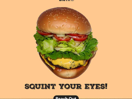 Title: The Hidden Smile: A Deliciously Clever Visual Illusion for Black &amp; Beige Bistro