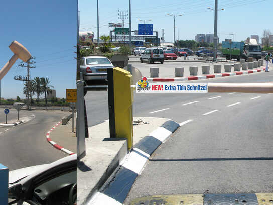 Parking lot hammer barrier