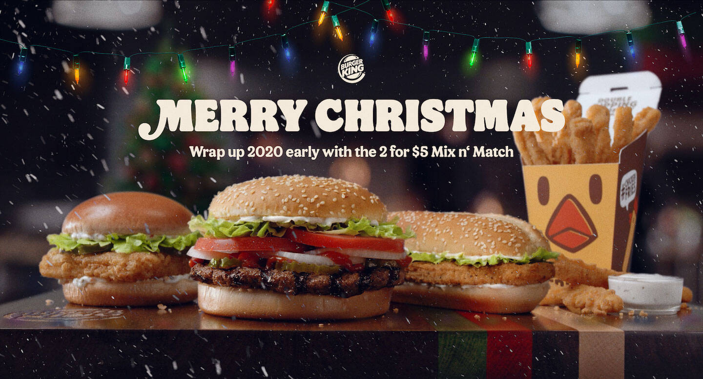 Burger King Christmas in July twofor5 "unwrapping deal" • Ads of