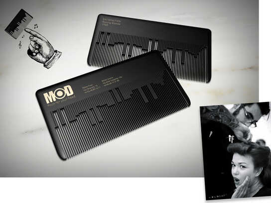 Musical comb businesscard