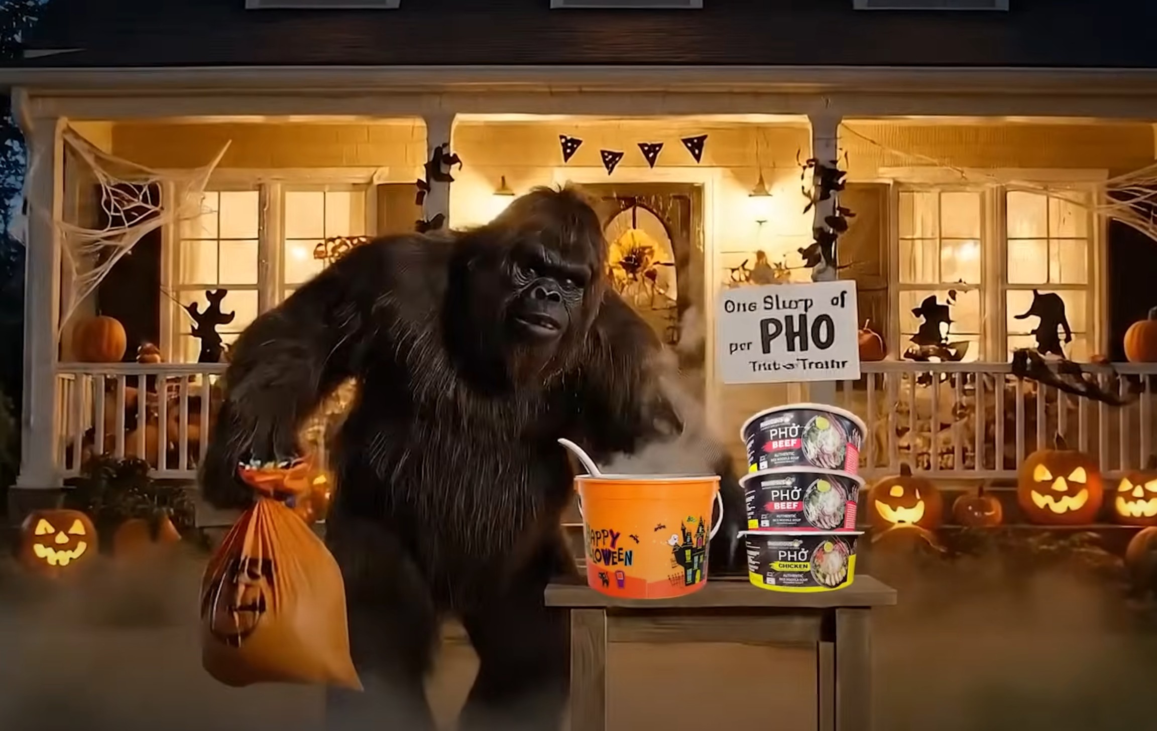 Bigfoot is out this Halloween… but not for candy. Image
