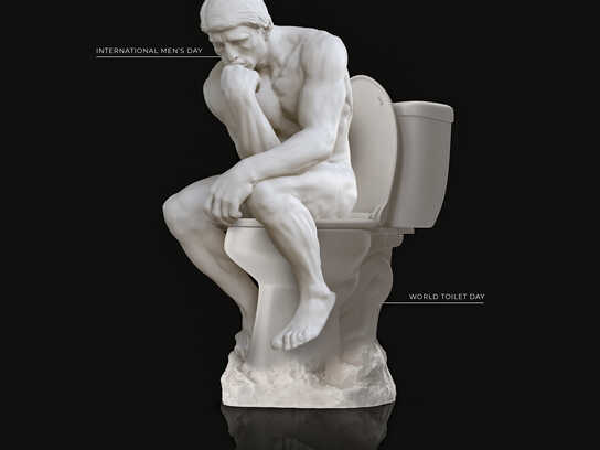 Man on a Toilet