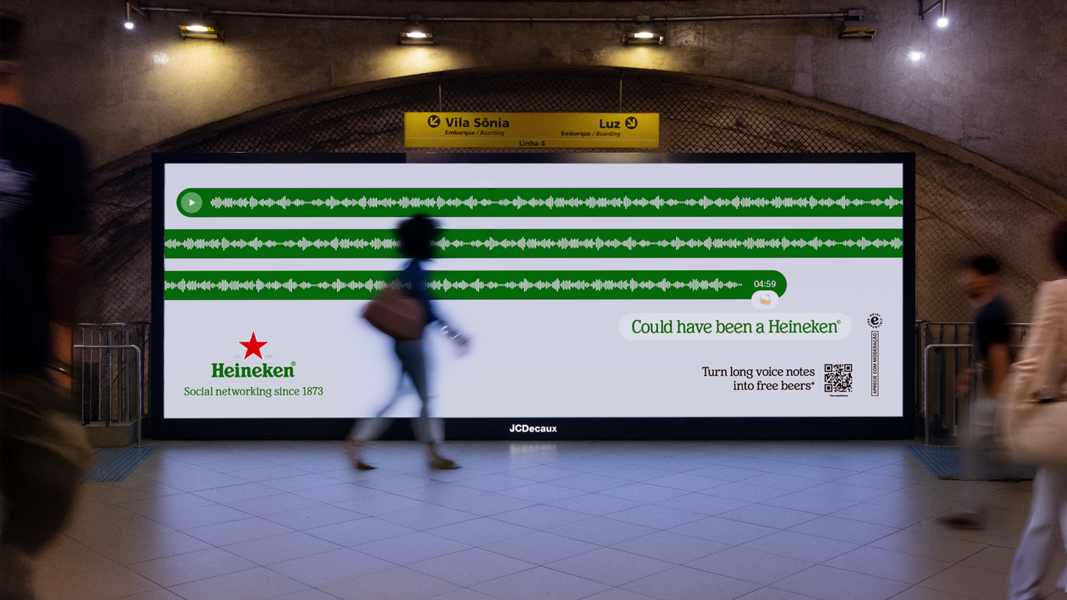 Heineken WhatsApp voice notes OOH campaign