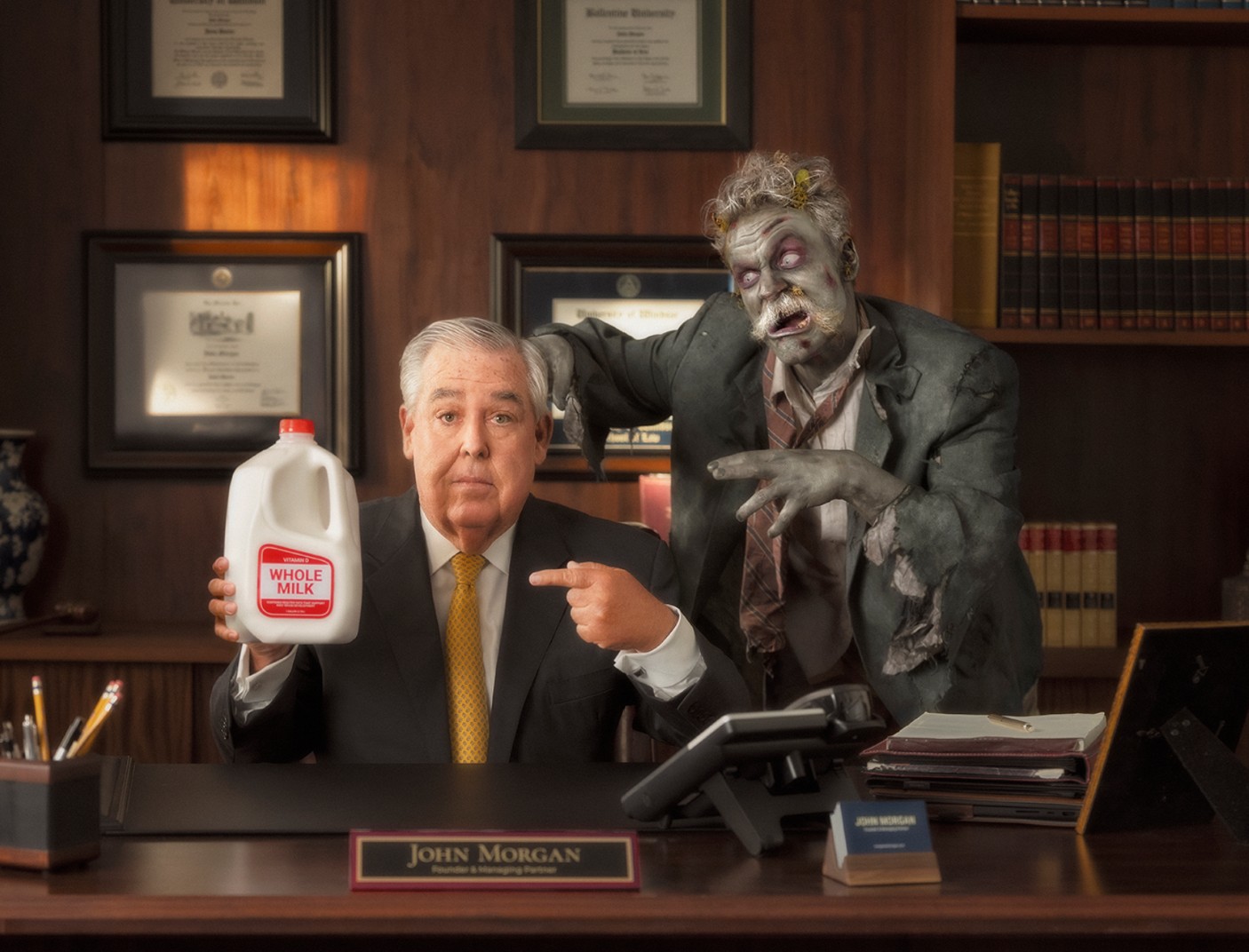 Morgan & Morgan Parody Highlighting Zombie-Attracting Brain Benefits Image