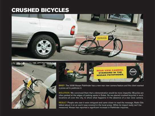 Crushed bicycles, Crushed carts