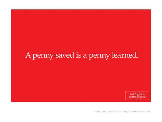 A penny saved is a penny learned