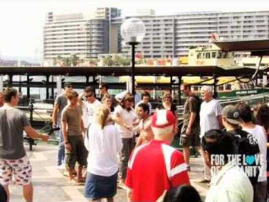 Full-body waxed in Sydney's Circular Quay for the love of humanity