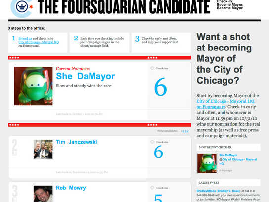 Foursquarian Candidate