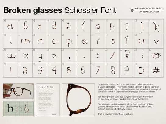 Broken glasses Schossler font