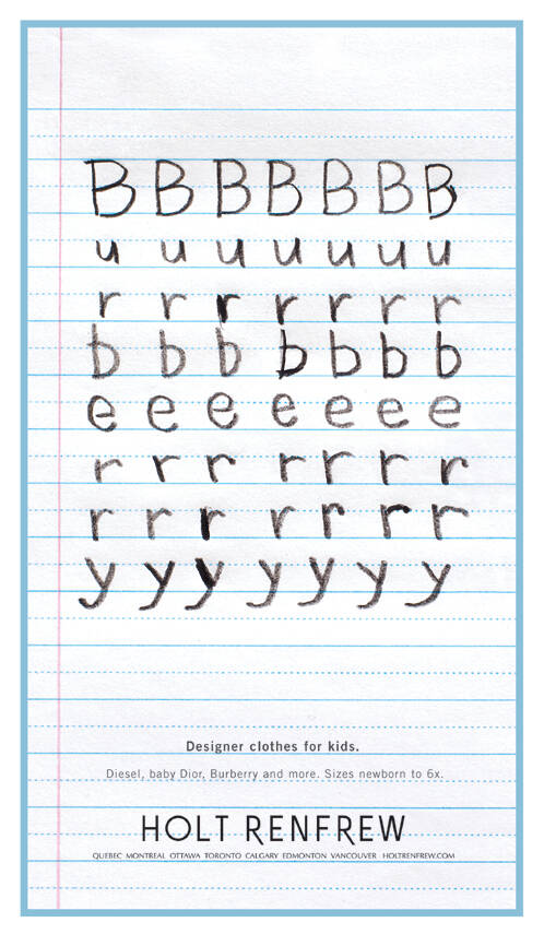 Burberry cursive outlet font