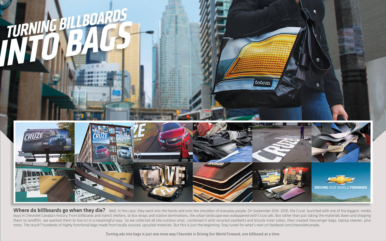 Backpacks made from recycled billboards best sale