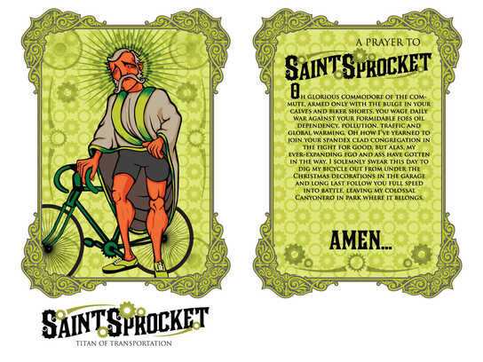 Saint Sprocket Prayer Card, Saint Umbra Prayer Card, Sain...