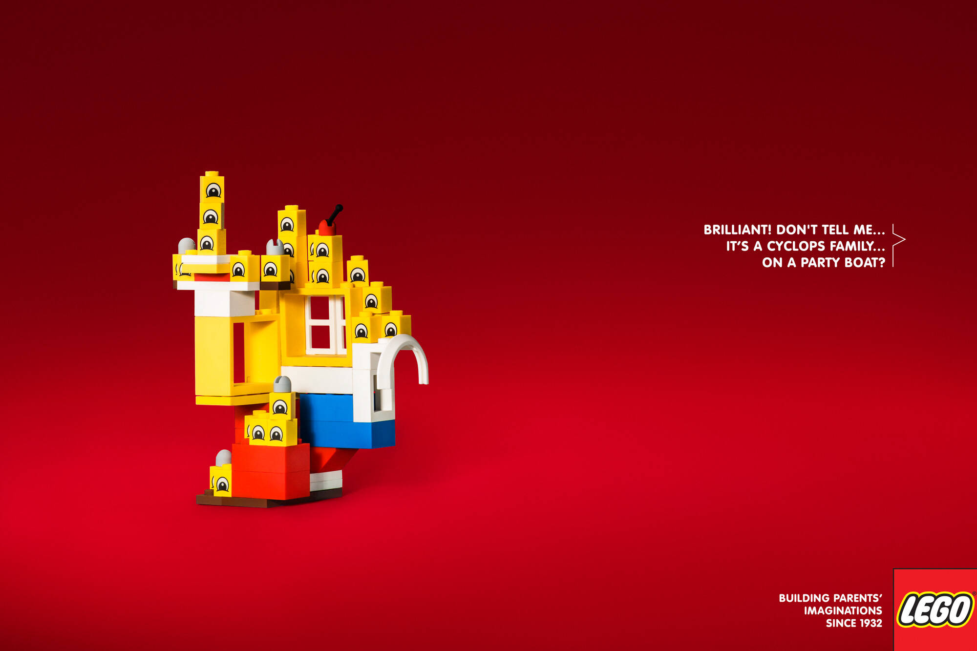 Abe Baglæns Politisk Lego: Acrobat, 6-wheel Dirt Bike, Cyclops Family • Ads of the World™ | Part  of The Clio Network